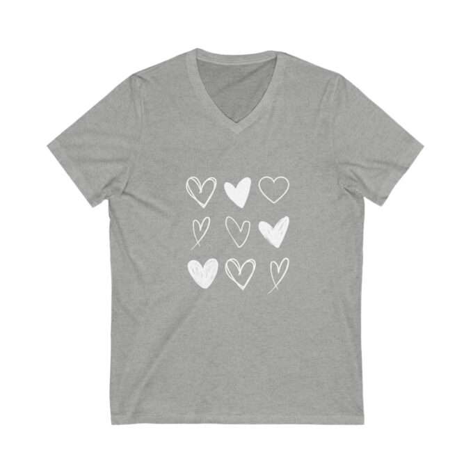 Valentine Day Shirt,Heart V-Neck Shirt, Valentines Day Gift, Love Shirt - Image 4