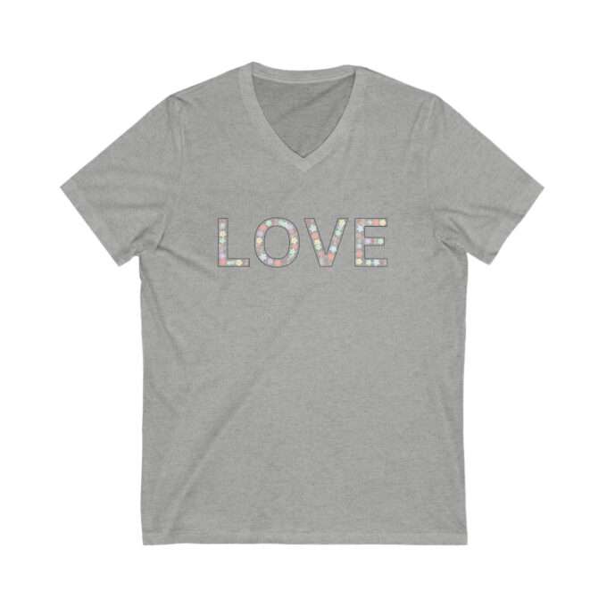 Love V-Neck Shirt, Gift For Fiance, Lover Shirt Unisex Jersey Short Sleeve tee - Image 2