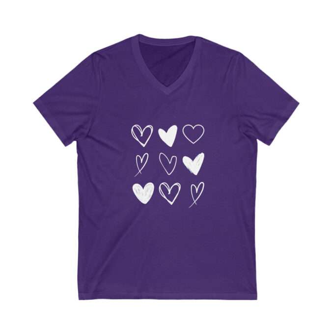 Valentine Day Shirt,Heart V-Neck Shirt, Valentines Day Gift, Love Shirt - Image 6