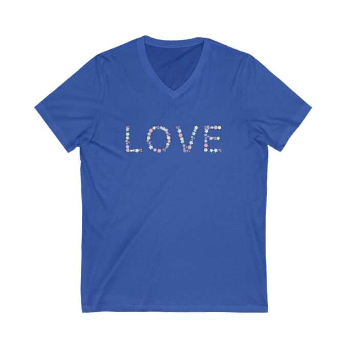 Love V-Neck Shirt, Gift For Fiance, Lover Shirt Unisex Jersey Short Sleeve tee - Image 3