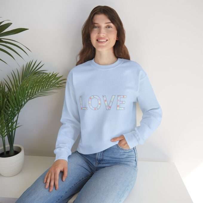 Love Sweatshirt, Love Flower T-Shirt, Gift For Fiance, Engagement Shirt - Image 6