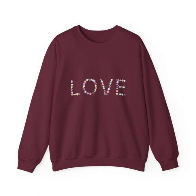 Love Sweatshirt, Love Flower T-Shirt, Gift For Fiance, Engagement Shirt - Image 2