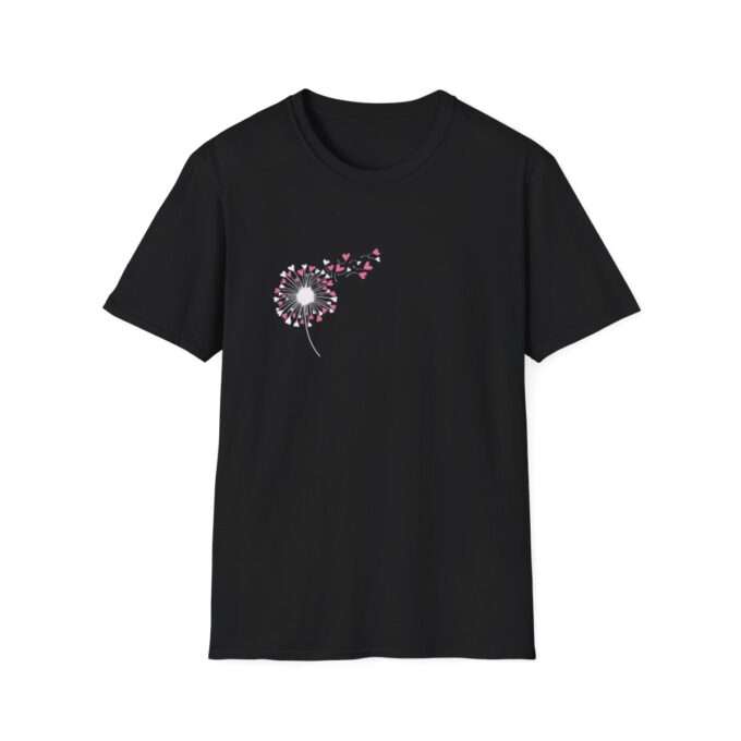 Dandelion Heart Shirt, Valentine Tee,Wildflower Shirt,Dandelion Shirt Valentines Day,Valentine Flower Shirt,Lovers Shirt,Gift for Valentines Unisex Softstyle T-Shirt