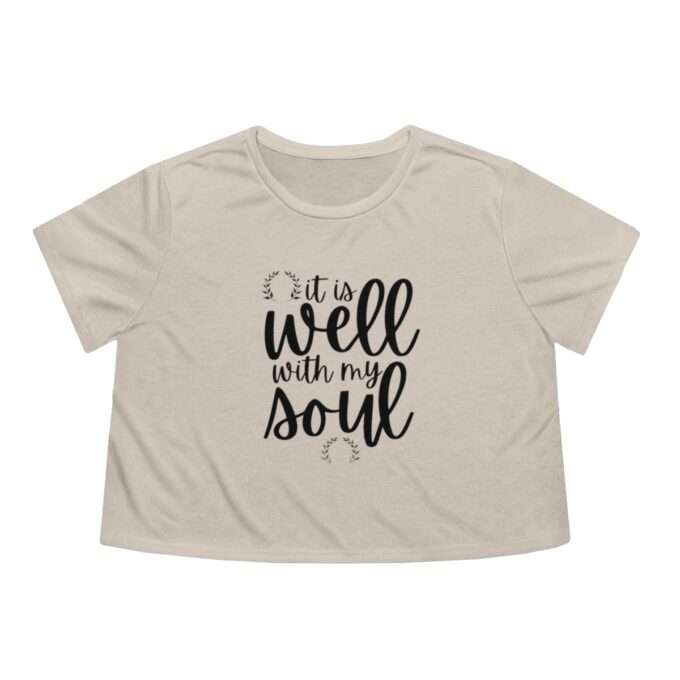 Christian Clothing Apparel, It Is Well With My Soul Crop Shirt, Faith Based Shirt - Image 6