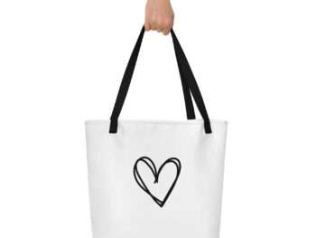 Heart Canvas Bag - Canvas Tote