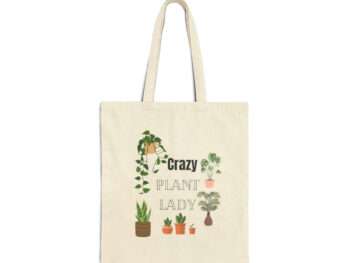 Crazy Plant Lady Cotton Canvas Tote Bag