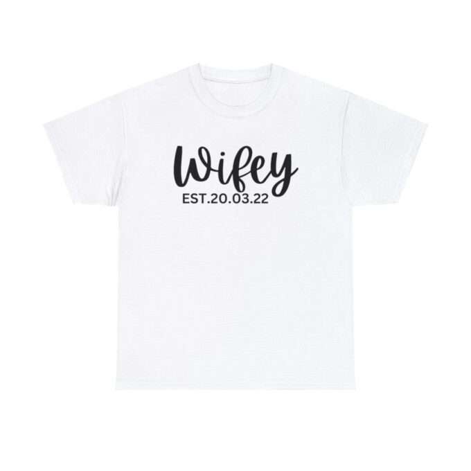 Wifey and Hubby Shirts Trendy Duo  Unisex Heavy Cotton Tee - Image 6