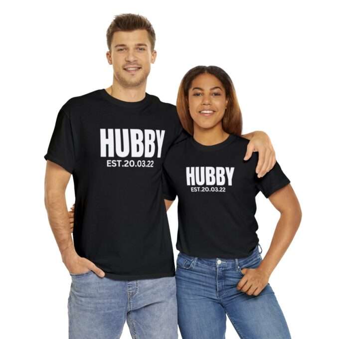 Wifey and Hubby Shirts Trendy Duo  Unisex Heavy Cotton Tee - Image 5