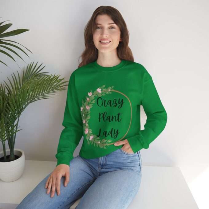 Gift For Plant Lover Sweatshirt Crazy Plant Lady Shirt ,Unisex Heavy Blend™ Crewneck Sweatshirt - Image 10