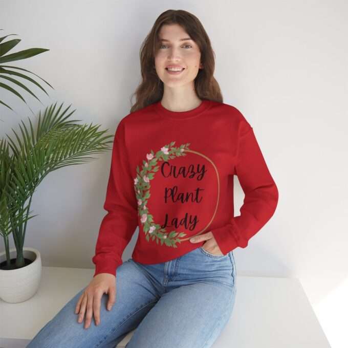 Gift For Plant Lover Sweatshirt Crazy Plant Lady Shirt ,Unisex Heavy Blend™ Crewneck Sweatshirt - Image 13