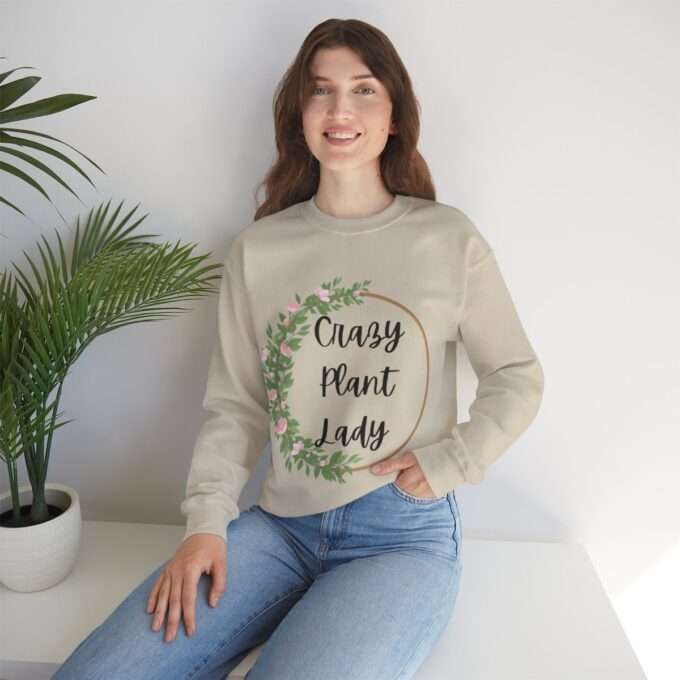 Gift For Plant Lover Sweatshirt Crazy Plant Lady Shirt ,Unisex Heavy Blend™ Crewneck Sweatshirt