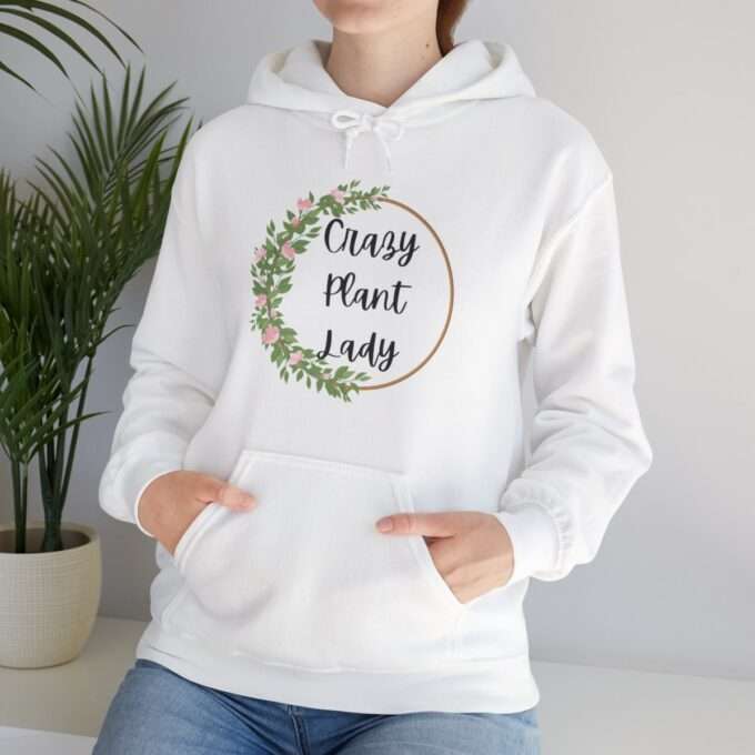 Crazy Plant Lady Hoodie ,Unisex Heavy Blend™ Hooded Sweatshirt - Image 6