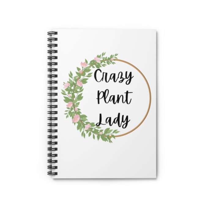 Plant Lovers Gift Crazy Plant Lady Spiral Notebook - Ruled Line - Image 2