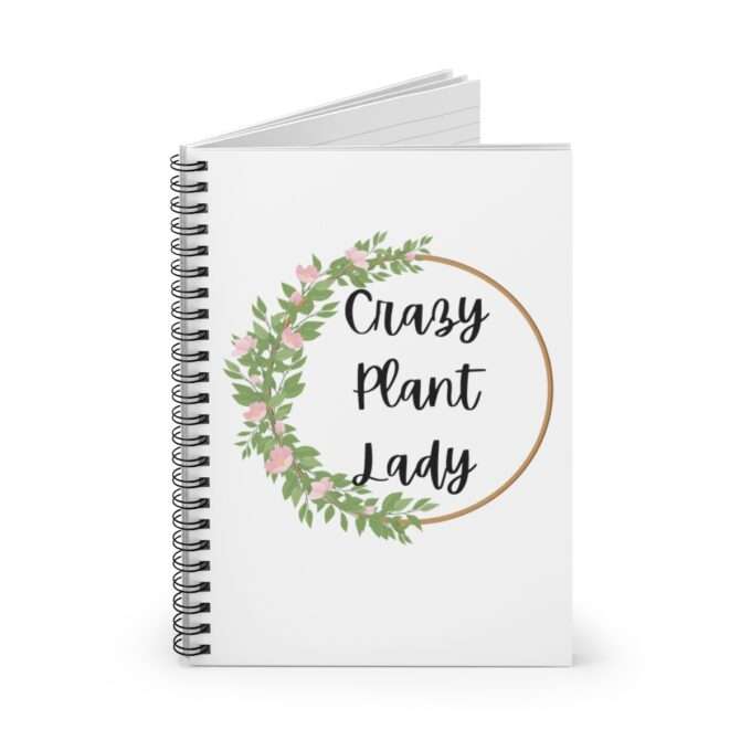 Plant Lovers Gift Crazy Plant Lady Spiral Notebook - Ruled Line - Image 3