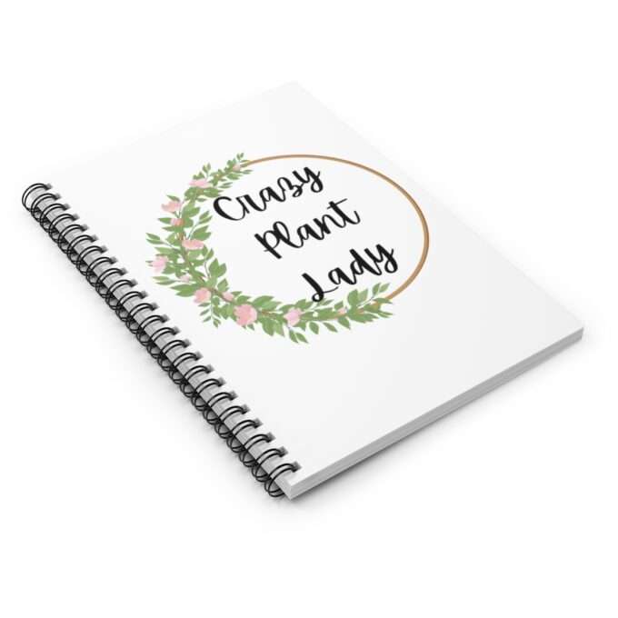 Plant Lovers Gift Crazy Plant Lady Spiral Notebook - Ruled Line - Image 4