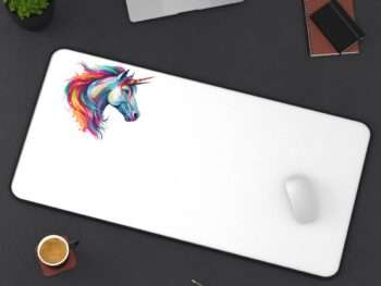 Unicorn desk mat Unicorn-themed accessories Decorative desk mats Magical office supplies