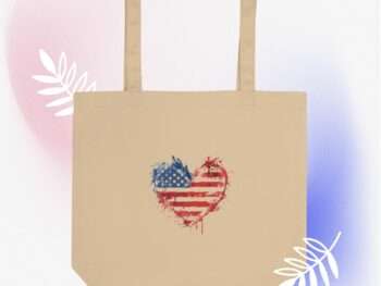 USA Flag Tote Bag, Labor Day 2d Sept, Patriotic Gift Tote Bag, Eco Tote Bag