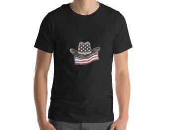 Patriotic Cowboy Shirt, USA Flag Tshirts, Unisex t-shirt