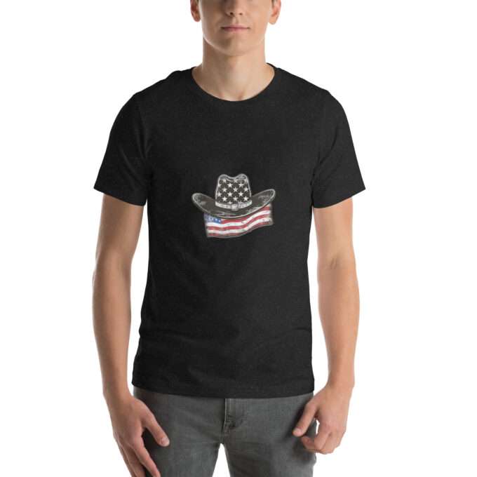 Patriotic Cowboy Shirt, USA Flag Tshirts, Unisex t-shirt