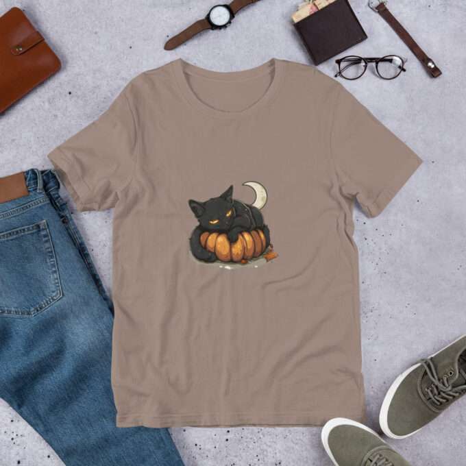 Gothic Cat  Shirt, Halloween Pumpkin Shirt , Graphic Tees - Image 2