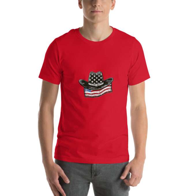 Patriotic Cowboy Shirt, USA Flag Tshirts - Image 2