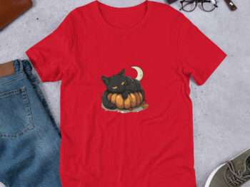 Gothic Cat Shirt Halloween Pumpkin Shirt Fall fashion for women Halloween graphic tees Autumn wardrobe essentials