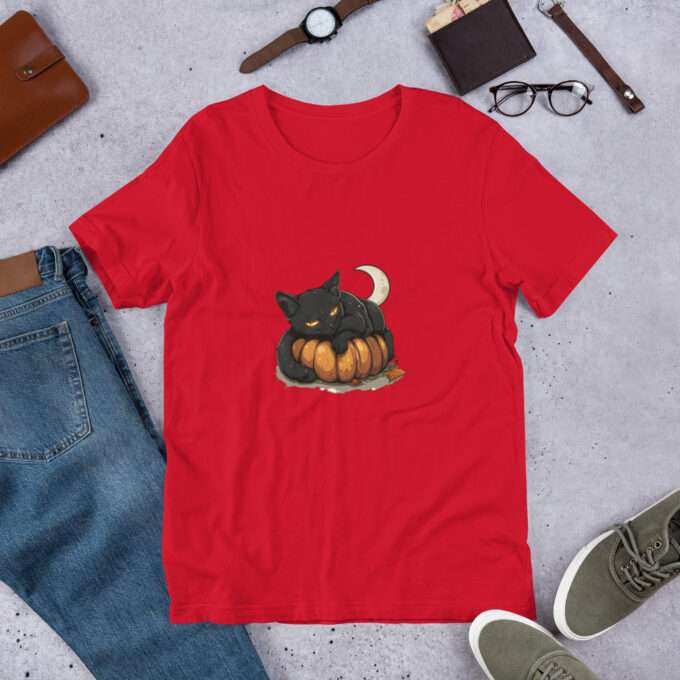 Gothic Cat Shirt Halloween Pumpkin Shirt Fall fashion for women Halloween graphic tees Autumn wardrobe essentials