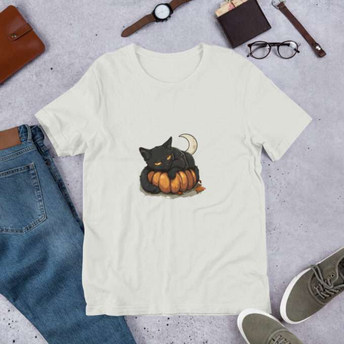 Gothic Cat  Shirt, Halloween Pumpkin Shirt , Graphic Tees - Image 8