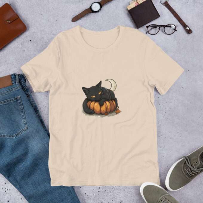 Gothic Cat  Shirt, Halloween Pumpkin Shirt , Graphic Tees - Image 7