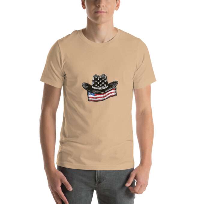 Patriotic Cowboy Shirt, USA Flag Tshirts - Image 3