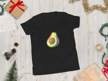 Rainbow shirt, Avocado rainbow, Youth Short Sleeve T-Shirt