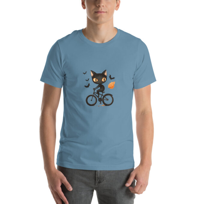 Goth Cat Unisex T-shirt, Black Cat Shirt , Unique gothic apparel - Image 4