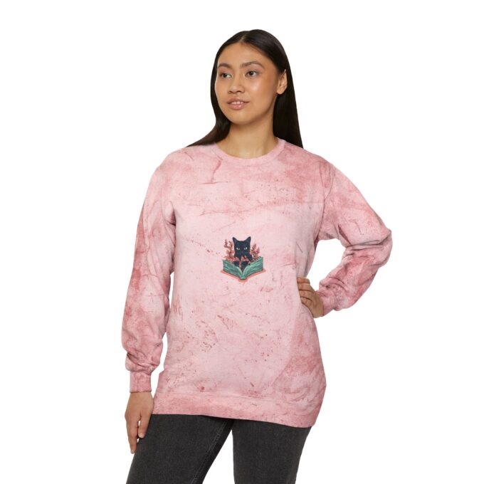 Gothic Cat Unisex Color Blast Crewneck Sweatshirt - Image 3