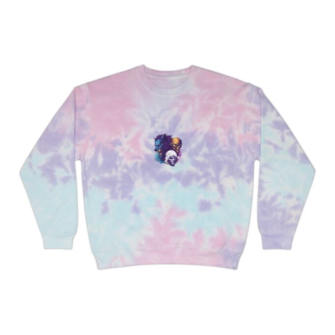 Halloween Monsters Unisex Tie-Dye Sweatshirt - Image 3