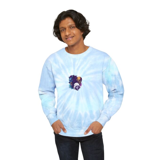 Halloween Monsters Unisex Tie-Dye Sweatshirt - Image 2