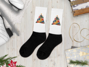 Christmas socks design holiday socks for gifts festive Christmas accessories cozy winter socks Christmas-themed socks