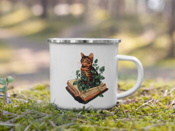 Enamel mug Cat lovers mug Cat enamel mug Gift for cat lovers Durable coffee mug