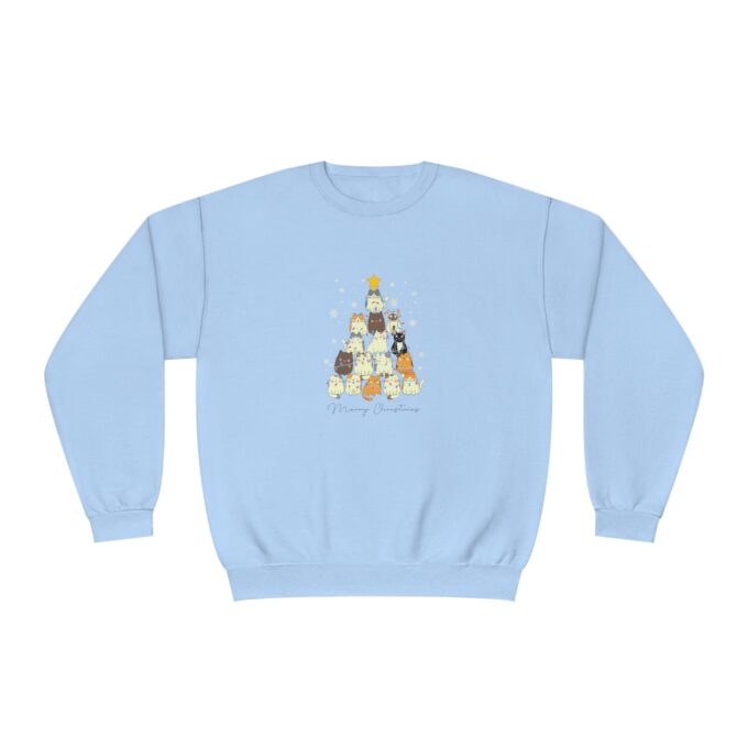 Meowy Christmas Sweatshirt – Cozy Cat Holiday Sweater - Image 6