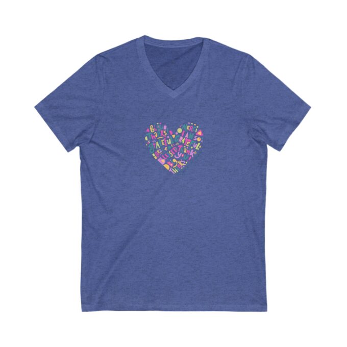 Be Gentle with Yourself V-Neck Shirt – Grateful & Stylish - Image 2