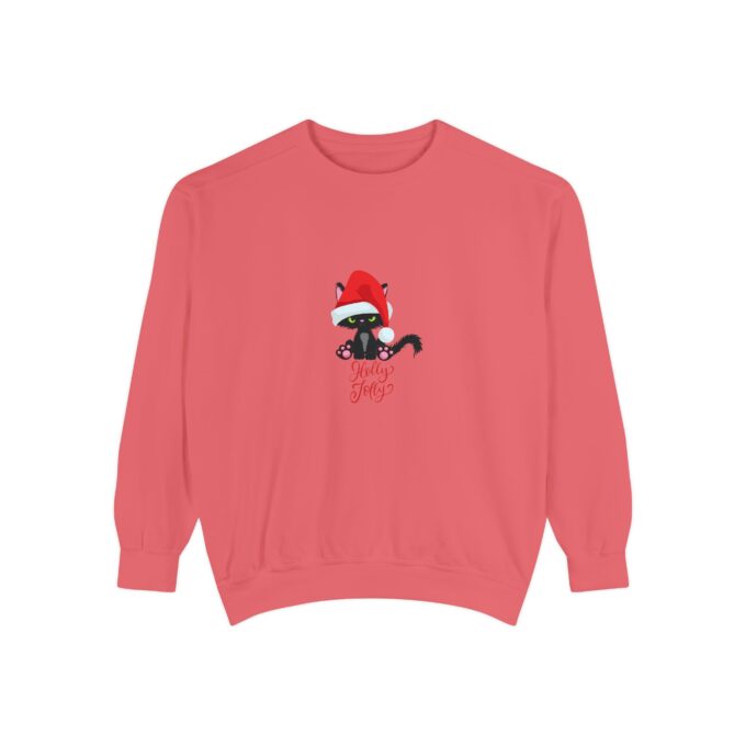 Holly Jolly Black Cat Christmas Crewneck – Festive Cat Lover’s Sweatshirt - Image 8