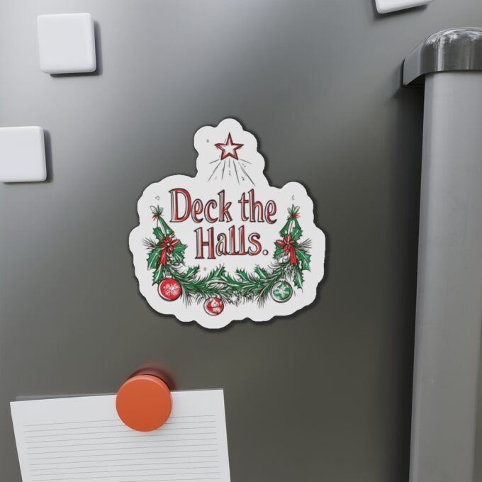 Christmas Die-Cut Magnets Deck The Halls – Festive Holiday Decor - Image 5