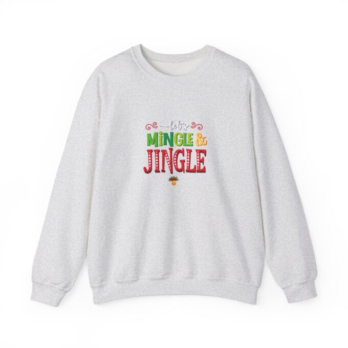 Let’s Mingle & Jingle Sweatshirt – Cozy Christmas sweatshirt - Image 4