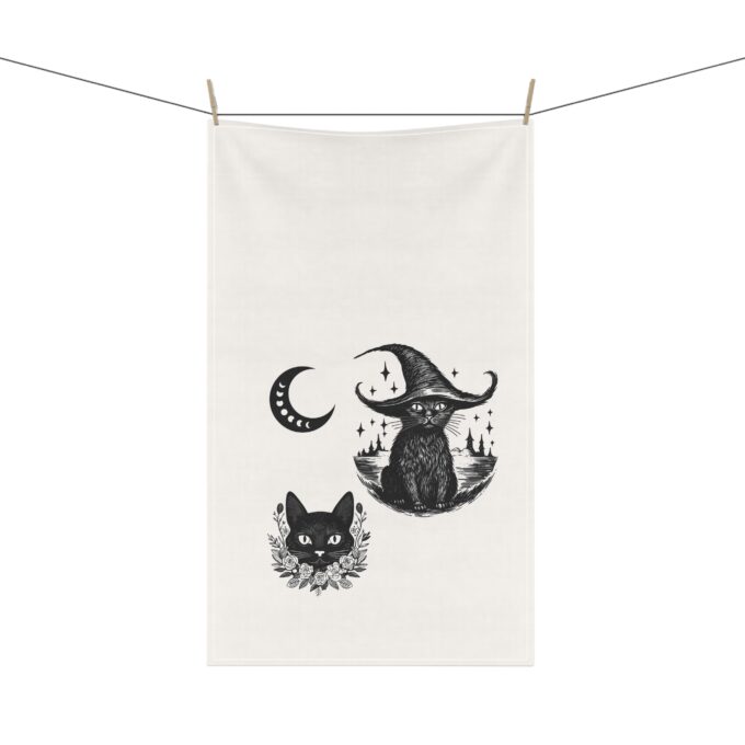 Gothic Cat Tea Towels – Stylish and Absorbent - Image 4