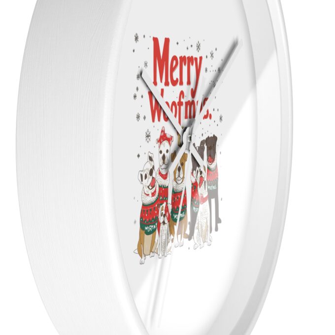 Dog Christmas Wall Clock – Festive Decor for Dog Lovers - Image 7