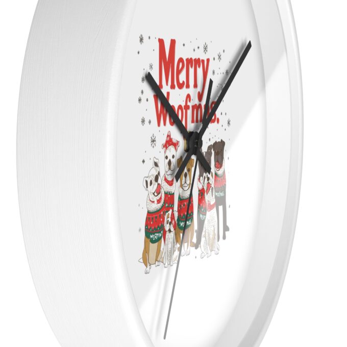 Dog Christmas Wall Clock – Festive Decor for Dog Lovers - Image 4