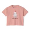 Christmas Cat Women’s Boxy Tee – Festive and Stylish - Image 6