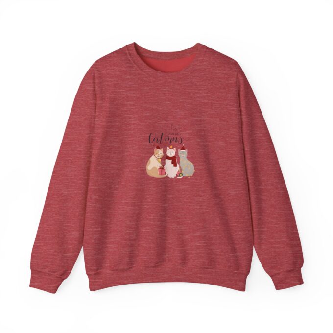 Cozy Holiday Cat Sweatshirt – Festive Unisex Crewneck - Image 10