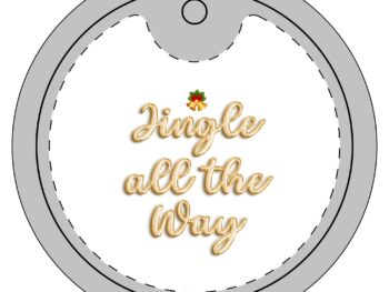 Jingle All The Way ornaments Ceramic Christmas ornaments Double-sided holiday decor Christmas tree ornaments Festive holiday decorations
