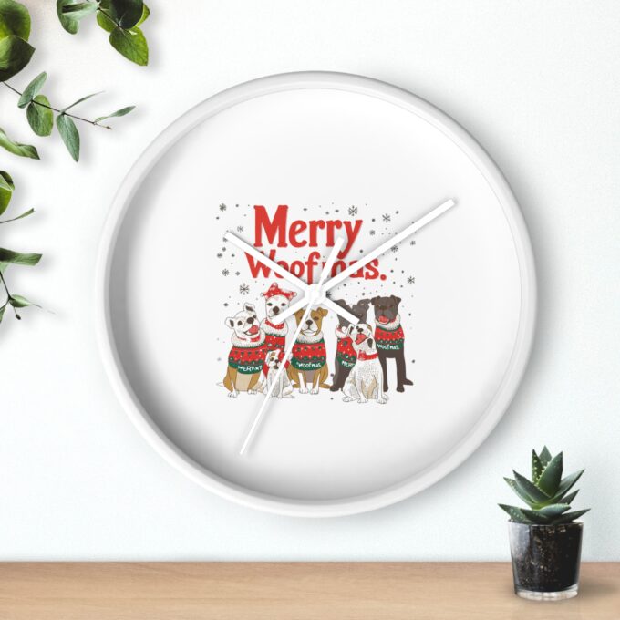 Dog Christmas Wall Clock – Festive Decor for Dog Lovers - Image 8