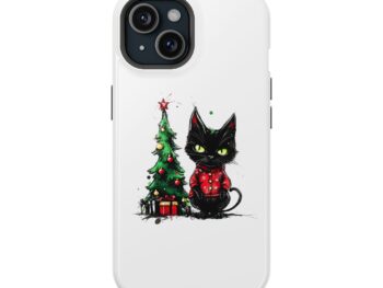 Christmas gothic phone case Tough magnetic phone case Gothic holiday phone case Protective phone case with magnetic feature Christmas-themed tough phone case